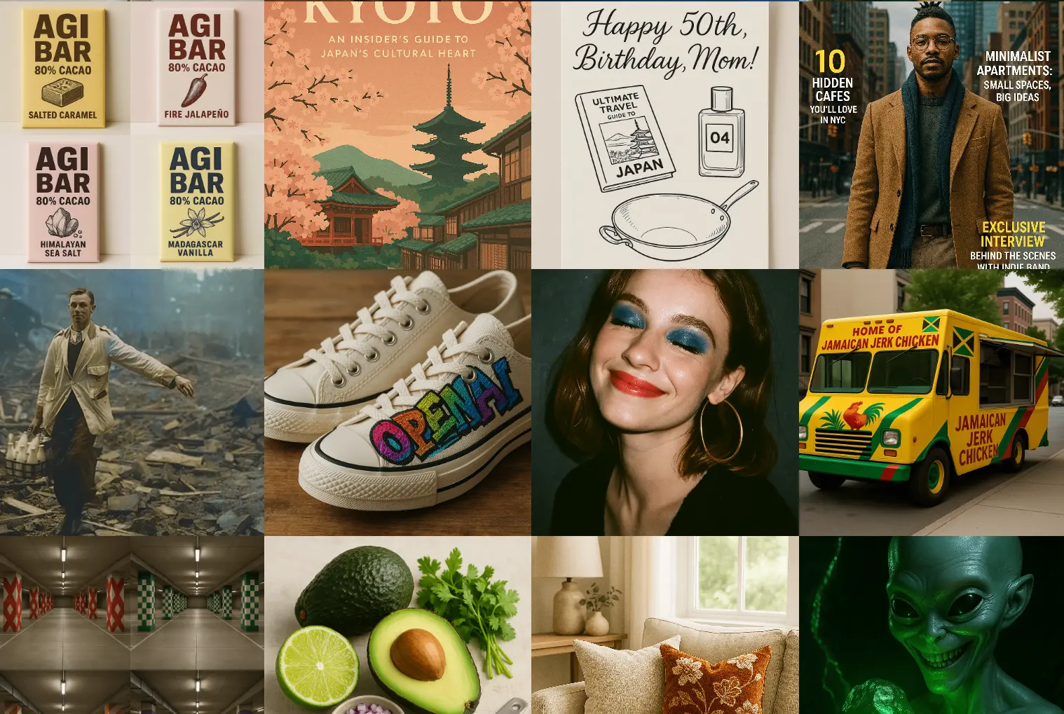 GPT Image 1 example — creative illustration with text