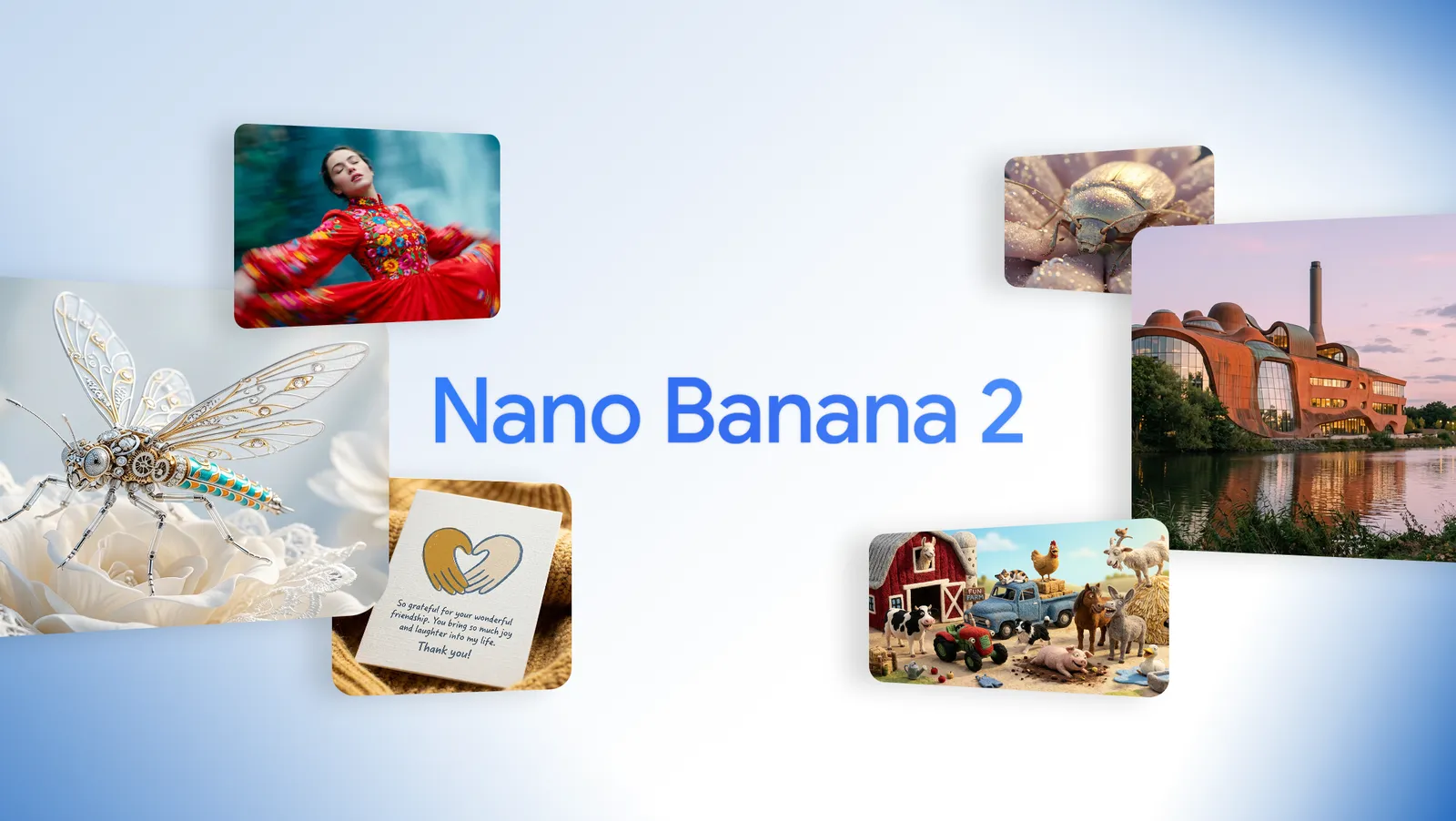 Nano Banana 2 example — marketing visual with text overlay