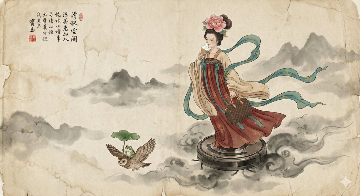 伝統的な中国の工筆水墨画 - 仙女 - Free AI Prompt | Try Now